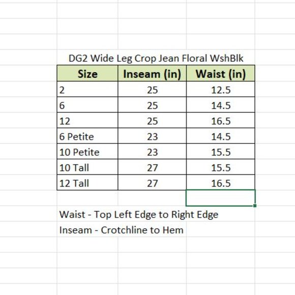 DG2 by Diane Gilman Wide Leg Crop Jeans Embroidered Frayed Hem Washed Black - Picture 11 of 11